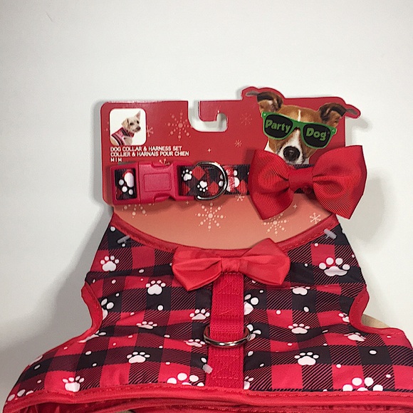 NEW DOG COLLAR & HARNESS SET SIZE M - Picture 1 of 9